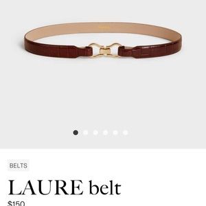 Rouje laure belt in croco cognac